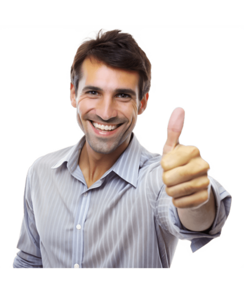 man thumbs up